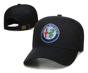 Alfa Romeo Team Men's Adjustable Embroidery Curved Brim Baseball Cap Hat Black - Picture 1 of 2