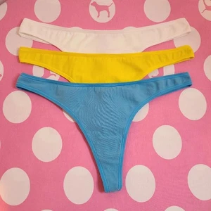 Mutandine perizoma vintage vs rosa 3pz cotone classico vita extra bassa taglia Lg - Foto 1 di 7