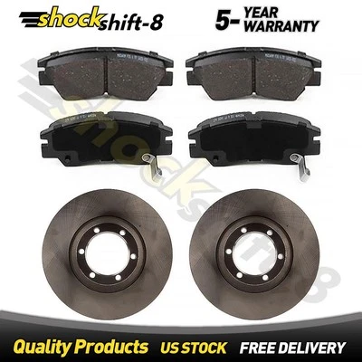 Rotores de disco delanteros pastillas de freno para Mitsubishi Mighty Max 2,0 L 1986-1989 Foto 1 de 4