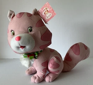 Vintage Strawberry Shortcake Custard Cat Pink Plush Pet Animal New Tag 2004 10" - Picture 1 of 14