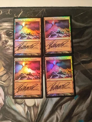 Valakut, the Molten Pinnacle Zendikar Foil 4X SIGNED  - Image 1 of 2