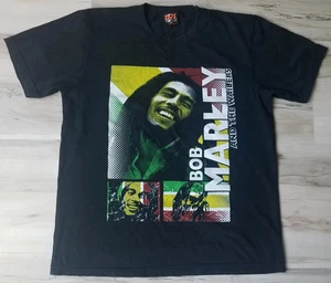 Bob Marley Short Sleeve Crew Neck Graphic Black Cotton T-Shirt Men's Size XL - Picture 1 of 4