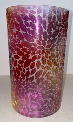 Yankee Candle FLOWER POWER CRACKLE Large Jar Holder / New In Box / Retired - Image 1 of 4