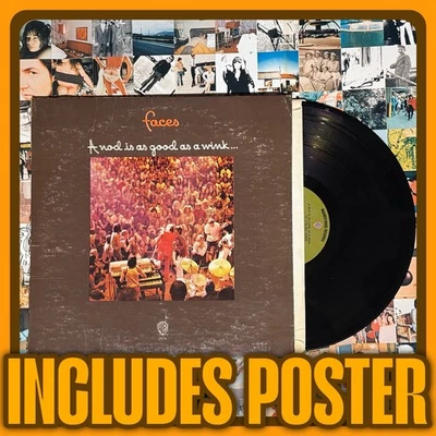 Faces A Nod Is As Good As A Wink LP + POSTER 1971 Vinyl Record Album Rod Stewart - Image 1 of 4