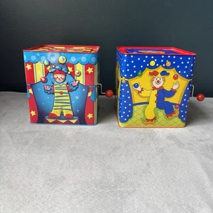 2 Schylling’s Musical Jack in the Box Silly Circus & Circus Clown Jester Working - Picture 1 of 15