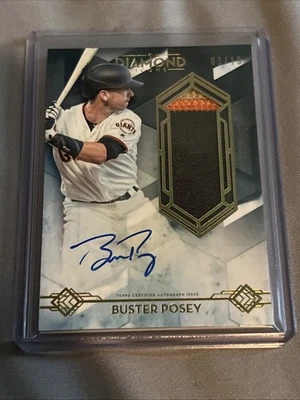 2020 Topps Diamond Icons Buster Posey Autograph Jump Patches 3 Color Patch 3/10 - Image 1 of 3