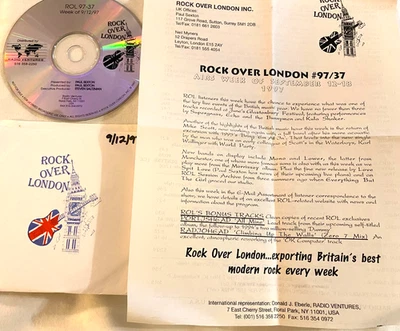 9/12/97 ROCK OVER LONDON 3 LIVE AT GLASTONBURY 6/97: PLACEBO, ECHO/BUNNYMEN/KULA - Image 1 of 2