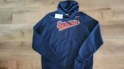 NUEVO CON ETIQUETAS Para Hombres NIKE Dri-Fit CLUB Polar Pullover Sudadera con Capucha NARANJA SIRACUSA Azul Marino - GRANDE Foto 1 de 3