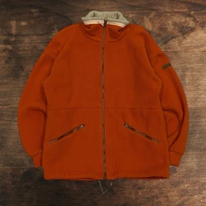 Vintage 1980s Berghaus Zip Fleece Orange Men’s Medium Outdoors Soft Made in UK - Picture 1 of 6