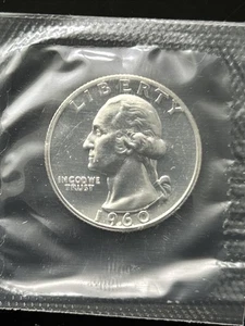 1960 Proof Washington Quarter - In Original Cello - 90% Silver 4 - Picture 1 of 4