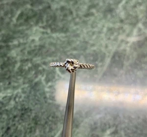 Twisted Rope Knot Ring Stering Silver Size 8 NVC Nautical Stackable - Picture 1 of 10