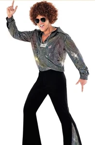 Morph Abiti Anni 70 per Uomo, Uomo 70 Abiti per Adulti, Costume Discoteca Uomo XLarge - Foto 1 di 4