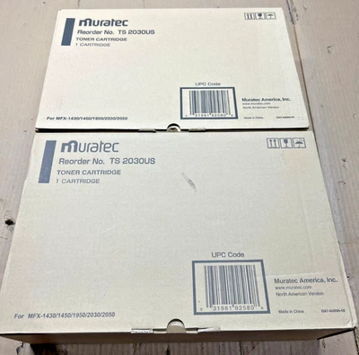 Juego de 2 tóneres negros genuinos Muratec TS2030US / TS 2030US para MFX-1430/1450 Foto 1 de 3