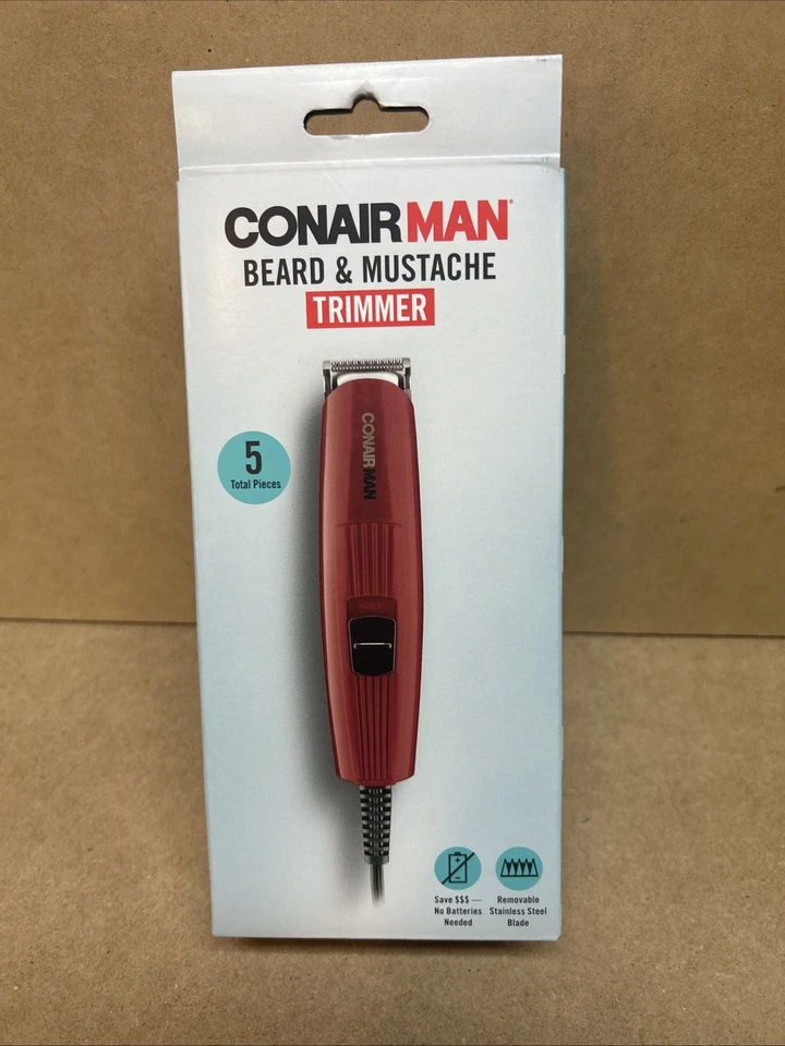 Peine ajustable recortador de hoja de acero inoxidable con cable para barba y bigote Conair Man Foto 1 de 4