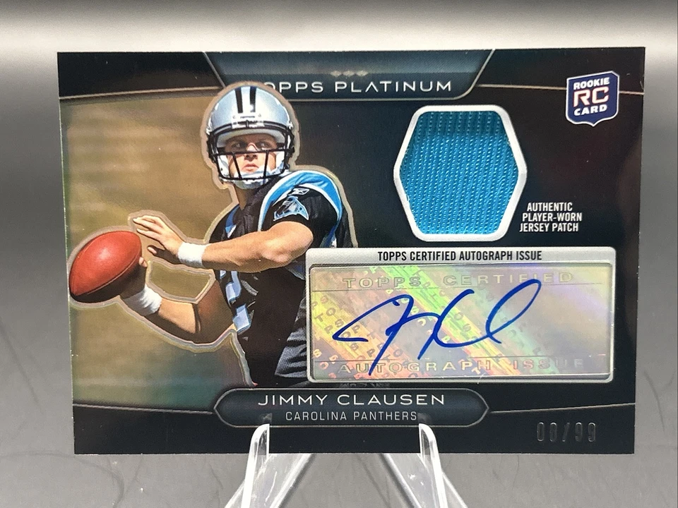 2010  Topps Platinum Auto Patch Black Refractors /99 #ARP-JC Jimmy Clausen RC - Image 1 of 2