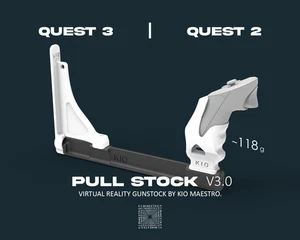 PULL V3.0 VR Gunstock - Meta Oculus Quest 3 / Quest 2 / Quest Pro - Picture 1 of 5