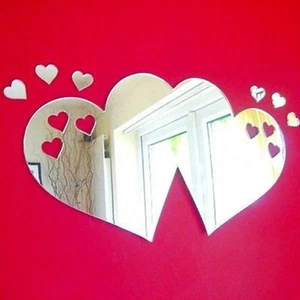 Hearts out of Joined Hearts Shaped Acrylic Mirrors - Various Sizes - Picture 1 of 1