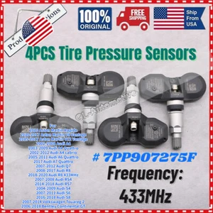 4PCS TPMS Tire Pressure Sensor For Audi A4 A6 A8 Q7 R8 VW Cayenne Cayman 433MHz - Picture 1 of 16