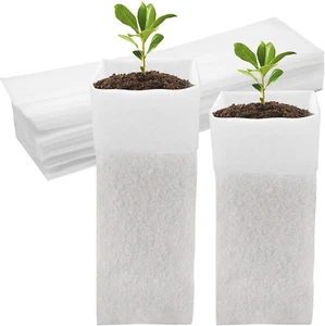 60Pcs Nursery Grow Bags, Garden Plant Grow Bags Biodegradable Non-Woven Fabric G - Picture 1 of 12