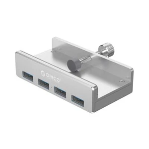 Silver ORICO MH4PU Aluminum Alloy Four Ports USB 3.0 Clip-Type Desktop USB HUB F - Picture 1 of 7