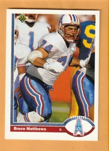 Bruce Matthews Houston Oilers 1991 Upper Deck #295 HOF USC Trojans - Picture 1 of 2