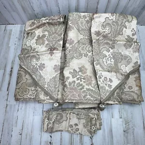 Croscill Windsor Floral Gold Green Curtain Panels 89X39 Valances Tie Backs - Picture 1 of 16