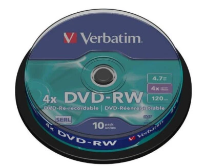 VERBATIM 43552 DVD-RW CAMPANA DA 10 PZ - Immagine 1 di 2