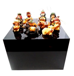 Miniature Nativity Ornaments 9 Pieces Hanging & Free Standing Christmas Decor - Picture 1 of 7