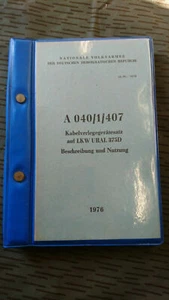 NVA VORSCHRIFT A 040/1/407 KABELVERLEGEGERÄTESATZ auf URAL 375D - Picture 1 of 1