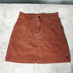 ROXY Womens Mini Skirt Size S Coral Corduroy Cotton Pockets Grunge Y2K Spring - Picture 1 of 11
