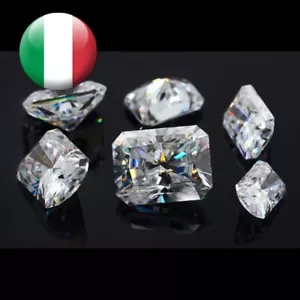 Diamante in Moissanite taglio Radiante da 0.8ct a 11ct D EF Radiant cut Diamond - Foto 1 di 9