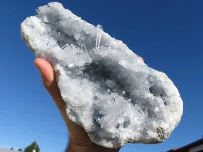 Minéraux Exceptionnelle Célestin Bleu Madagascar 3,6 KG - Photo 1/4