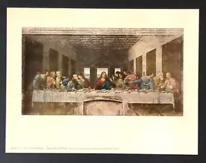 Stampa Ultima Cena di Leonardo da Vinci 1958 1959 Seminario Metropolitano d'Arte Vintage - Foto 1 di 3