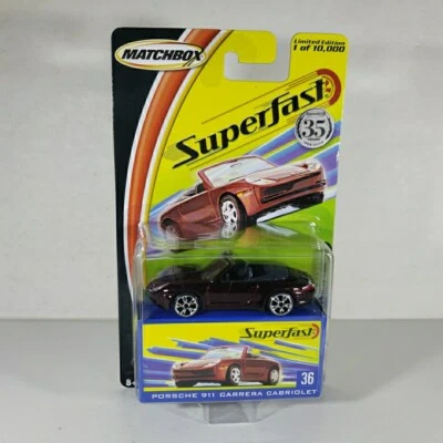 Porsche 911 Cabriolet 2005 Matchbox Superfast #36 verde edición limitada Foto 1 de 4