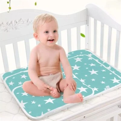 Mattress Pad Cover Toddler Baby Crib Mattress Protector Waterproof Changing Pads - Image 1 of 4