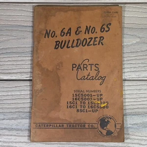 Caterpillar CAT No 6A 6S Bulldozer Tractor Parts Catalog Manual 15C 16C 85C 1959 - Picture 1 of 10