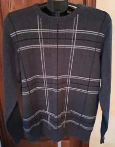 New! Mens Oscar De La Renta Pullover Gray Sweater Mens Size Large - Picture 1 of 5