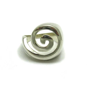 Genuine Plain Sterling Silver Ring Spiral Stamped Solid 925 Handmade Empress - Picture 1 of 5