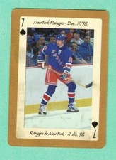 (1) WAYNE GRETZKY NEW YORK RANGERS 1998  PLAYING CARD  (I3326)