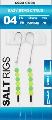 SPRO Salt Rig 4 Easy Bead Citrus Gr. 1/0 - 4 Brandungsvorfach Plattfischvorfach - Bild 1 von 2