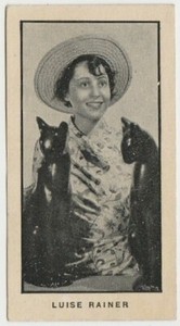 Luise Rainer 1937 Falcon Calvo Estrellas de Cine Tobacco Card Series #2 E1