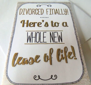 Divorced Congratulations Greetings Card.....Divorced Finally! - Picture 1 of 3