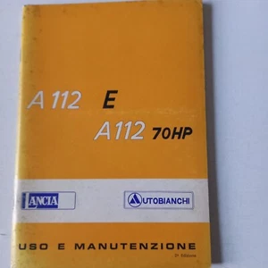 Libretto uso e manutenzione Autobianchi A112E    A112 70HP - Foto 1 di 2
