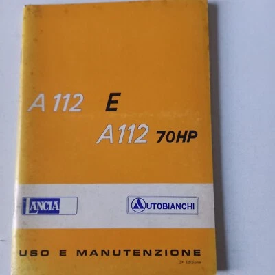 Libretto uso e manutenzione Autobianchi A112E    A112 70HP - Immagine 1 di 2