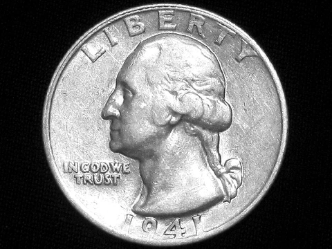 1941-S Washington Quarter --- Extra Fine +++ Cover