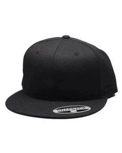 Proclub Snapback Plain Black Hat Premium Quality - Picture 1 of 3