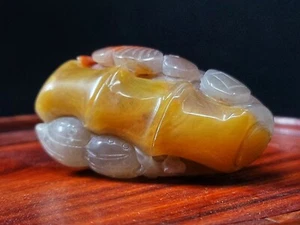 Rare &Fine Chinese Pema Raka Carnelian Red Agate Carving - Picture 1 of 11