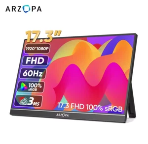 ARZOPA Monitor Portable 17,3" HD Second Screen IPS 1920*1080 Typ-C Display Game - Bild 1 von 6