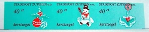Stadspost Zutphen 1990 - Strip Kerst, Christmas, Weihnachten ongetand - Picture 1 of 1