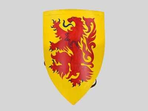 Medieval Wooden Crusader Lion Shield Wall Decor Shield Battle Shield Templar - Picture 1 of 3